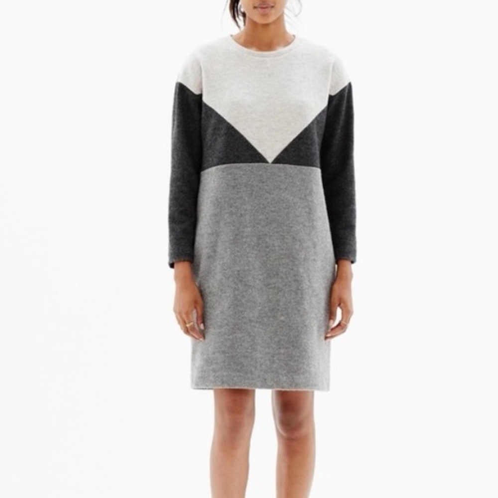 Madewell Dress Wool Size‎ XS Gray White